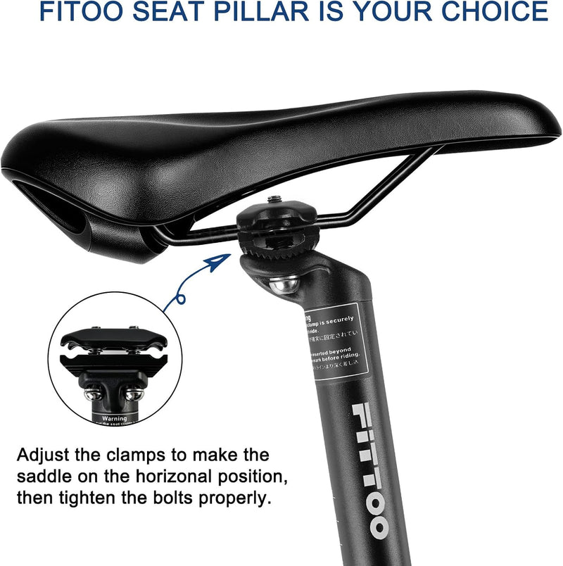 Load image into Gallery viewer, FITTOO Bike Seat Post, Aluminium Alloy & CP Steel Bicycle Seat Pillar, Diameter 25.4mm, 27.2mm, 28.6mm, 30.4mm, 30.8mm, 31.6mm