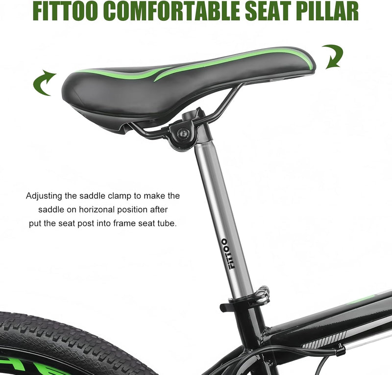 Load image into Gallery viewer, Fittoo Bike Seat Post Diameter 25.4mm Chrome Painted Steel Saddle Stand Pole