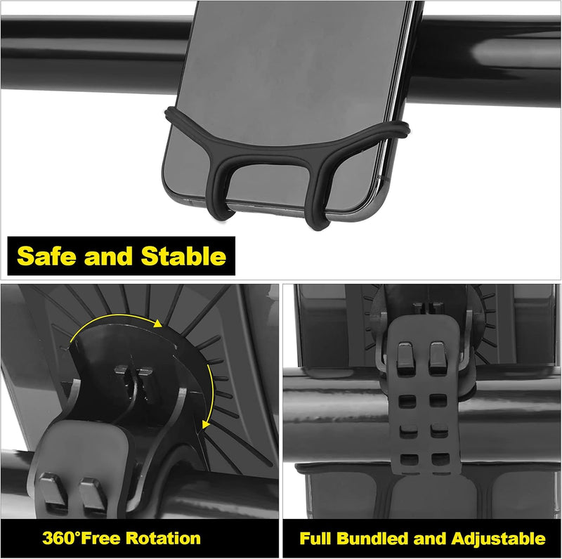 Load image into Gallery viewer, Bike Phone Holder Motorcycle Phone Mount with 360 Degree Rotation (2PCS Packed)