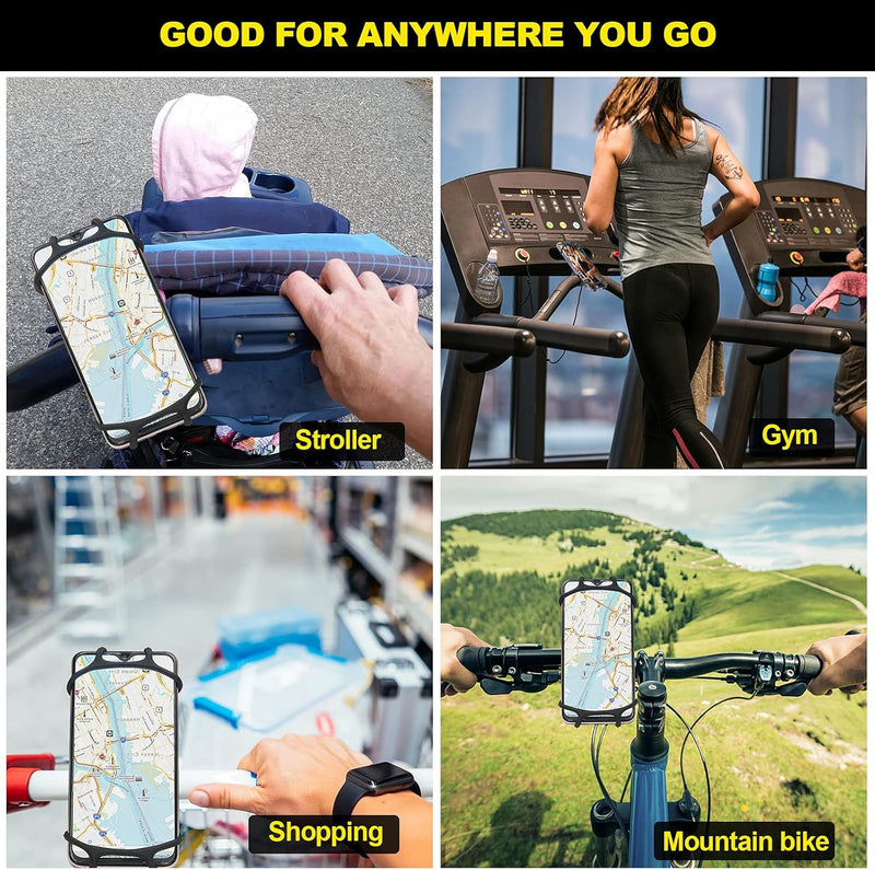 Load image into Gallery viewer, Bike Phone Holder Motorcycle Phone Mount with 360 Degree Rotation (2PCS Packed)