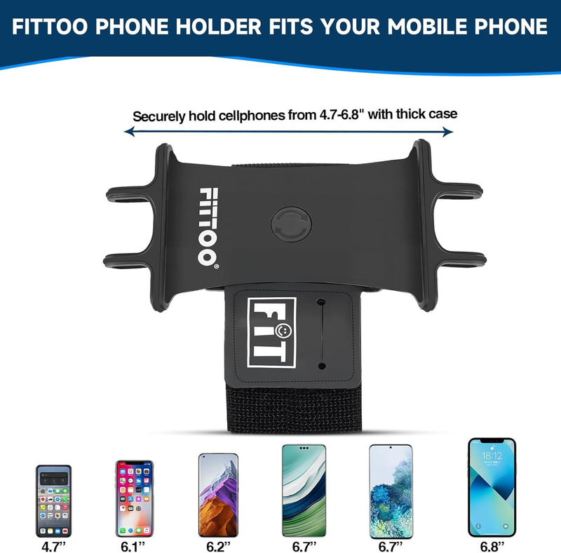 Load image into Gallery viewer, FITTOO Sports Phone Armband, 360° Rotation & Quick Release Adjustable Band for 4-6.8" Phones - Breathable Perforated Running Workout Arm Holder,Universal Compatible