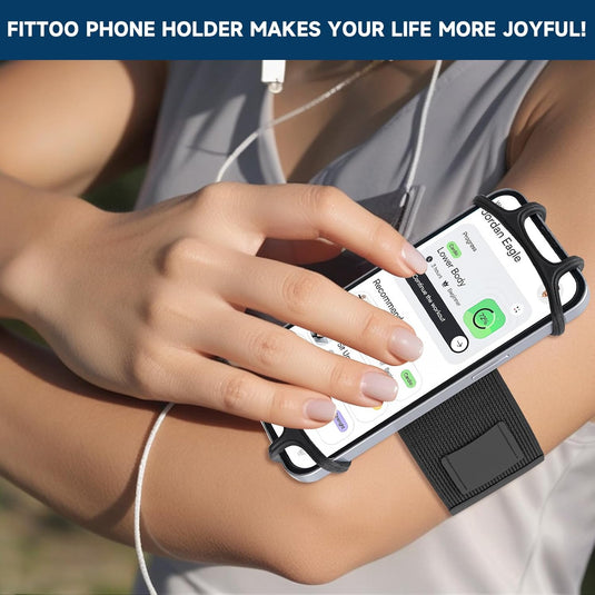 FITTOO Sports Phone Armband, 360° Rotation & Quick Release Adjustable Band for 4-6.8