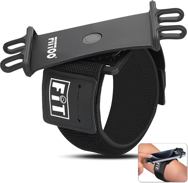 Load image into Gallery viewer, FITTOO Sports Phone Armband, 360° Rotation & Quick Release Adjustable Band for 4-6.8" Phones - Breathable Perforated Running Workout Arm Holder,Universal Compatible