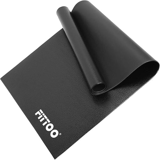 FITTOO Bike Trainer Mat, 30" x 60" Compatible with Indoor, Non Slip Workout Mat for Yoga, Pilates, Treadmill, Fitness, Barefoot Workouts, Home Gym Studio