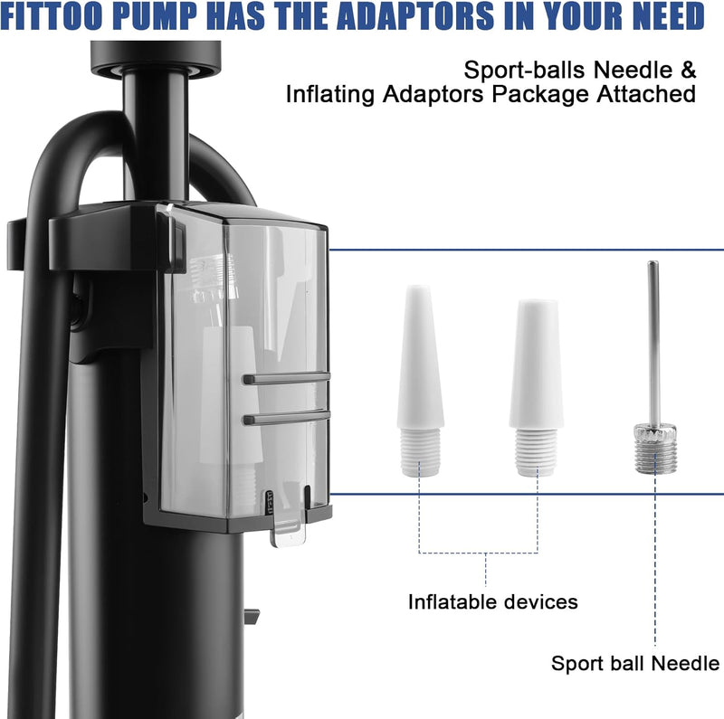 Load image into Gallery viewer, FITTOO High Pressure Bike Hand Air Pump Compatible with Presta/Schrader Valve