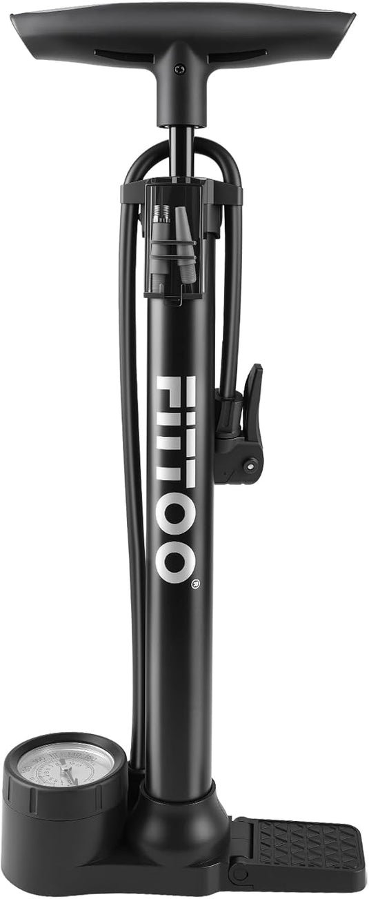 FITTOO High Pressure Bike Hand Air Pump Compatible with Presta/Schrader Valve