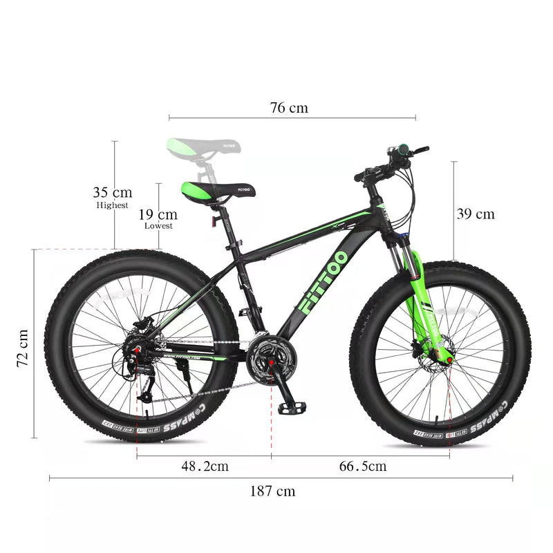 Load image into Gallery viewer, FITTOO 26" Fat Tire Bike 26" Mountain Bike 24S Aluminium Frame