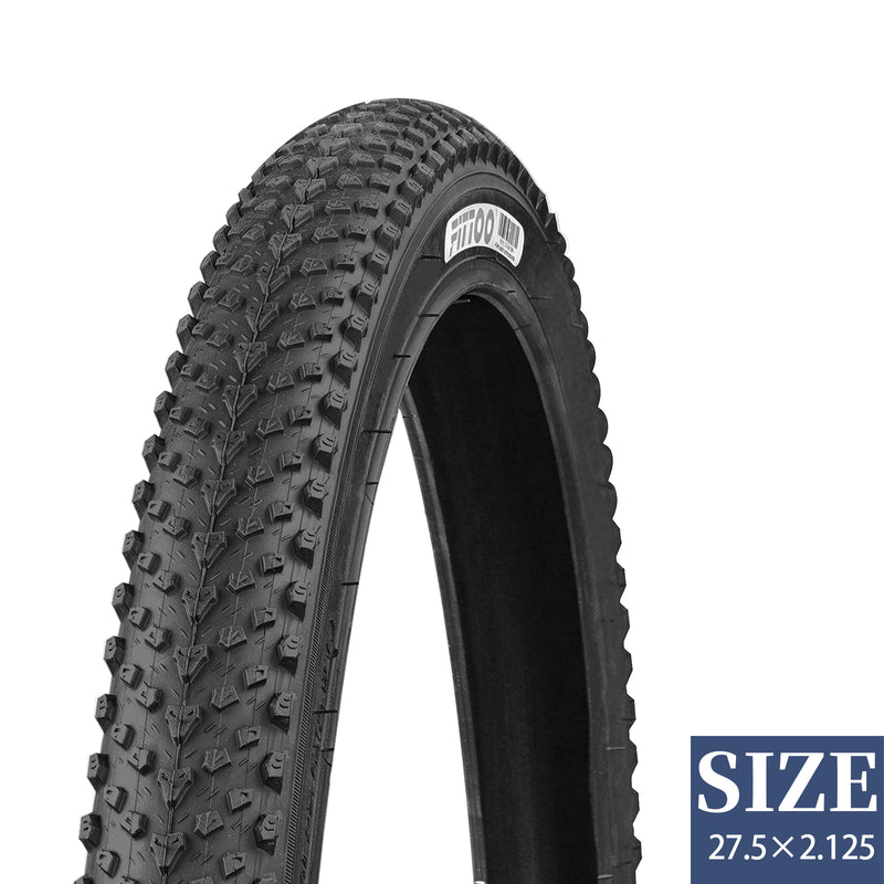 Load image into Gallery viewer, FITTOO Bike Bicycle Tire, Mountain Bike Rubber Tire, 12in,16in,20in,24in,26in, 27.5in, 29in, Great Traction, Fast Rolling, Long Lasting, Black with Carbon Steel Beads