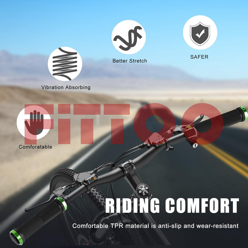 Load image into Gallery viewer, FITTOO Bike Grips, Hand Grip, Mountain Bike Handle Bar Grip, Lock-on Bicycle Grips,Non-Slip TPR Grips, BMX, Mountain Bike, MTB, Folding Bike, Electric Bike Grips etc.