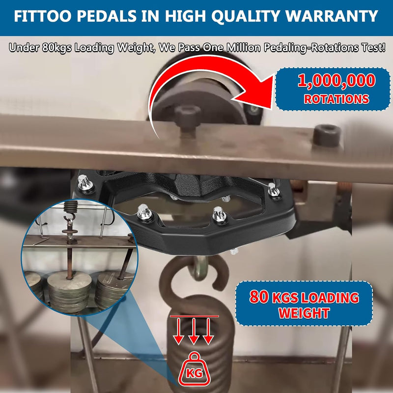 Load image into Gallery viewer, FITTOO Bike Pedals, Aluminum Alloy Mountain Bicycle Pedal, Sealed Bearings Anti-Slip Pedals, 9/16in Axle, Workable for Mountain Bike, Road Bike, BMX Bike, Vintage Bike, Ebike Etc