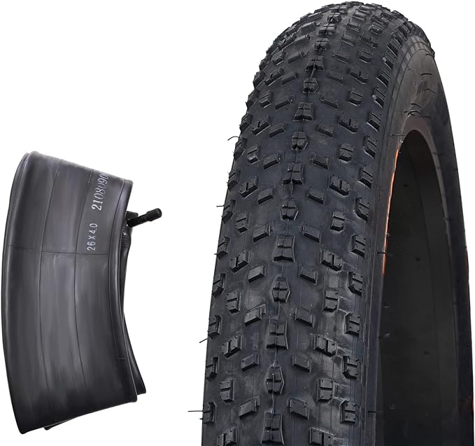 Load image into Gallery viewer, FITTOO Bike Bicycle Tire, Bike Inner Tubes-Mountain Bike Snow Bike Fat Tyre, 26X4.0 in, Electric Bike Fat Tire, Long Lasting, Black with Carbon Steel Beads