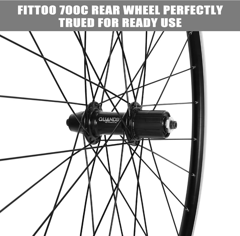 Load image into Gallery viewer, FITTOO Mountain Bike Wheels, Bicycle Front Wheel & Rear Wheel, 700C Bicycle Bike Wheel, High Strength Double-Wall Aluminum Alloy Rim