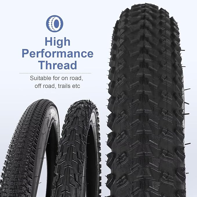 Load image into Gallery viewer, FITTOO Bike Bicycle Tire, Bike Inner Tubes-Mountain Bike Snow Bike Fat Tyre, 26X4.0 in, Electric Bike Fat Tire, Long Lasting, Black with Carbon Steel Beads