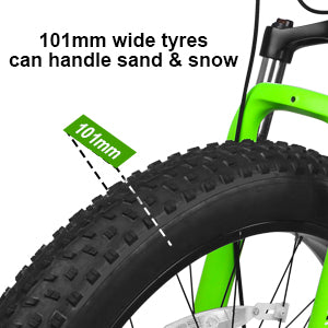 Wide Tires To Handle Sand & Snow