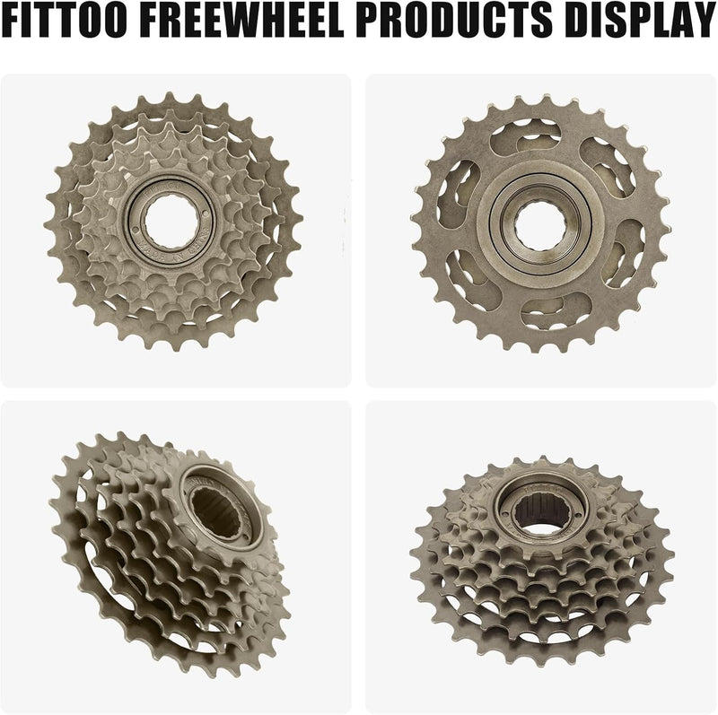 Load image into Gallery viewer, FITTOO Bike Multi Speed Freewheel, 6speed 7speed Bicycle Screwed-on Freewheel, Friction None-Index Freewheel, Compatible with Mountain Bike, Children Bike, Hybrid etc Multi Speed Bikes