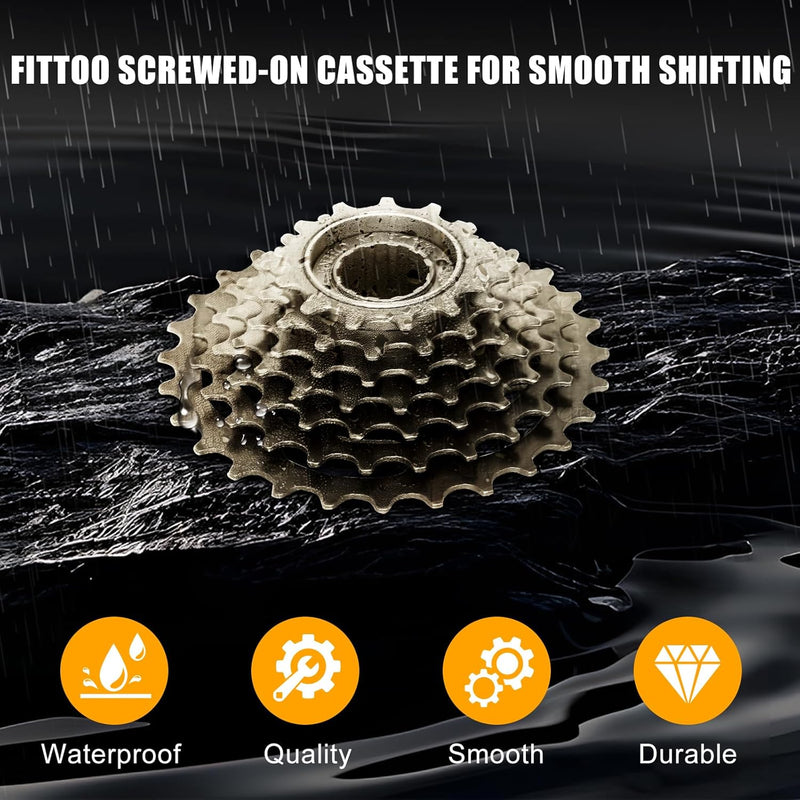 Load image into Gallery viewer, FITTOO Bike Multi Speed Freewheel, 6speed 7speed Bicycle Screwed-on Freewheel, Friction None-Index Freewheel, Compatible with Mountain Bike, Children Bike, Hybrid etc Multi Speed Bikes