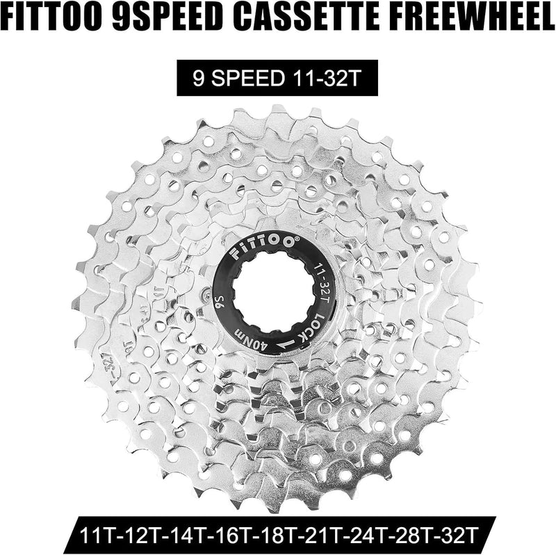 Load image into Gallery viewer, FITTOO Bike Multi Speed Cassette, 8speed, 9speed,10speed, 11speed, 12speed, Bicycle Indexed Freewheel, Light Weight, Compatible with Mountain Bike, Ebike.