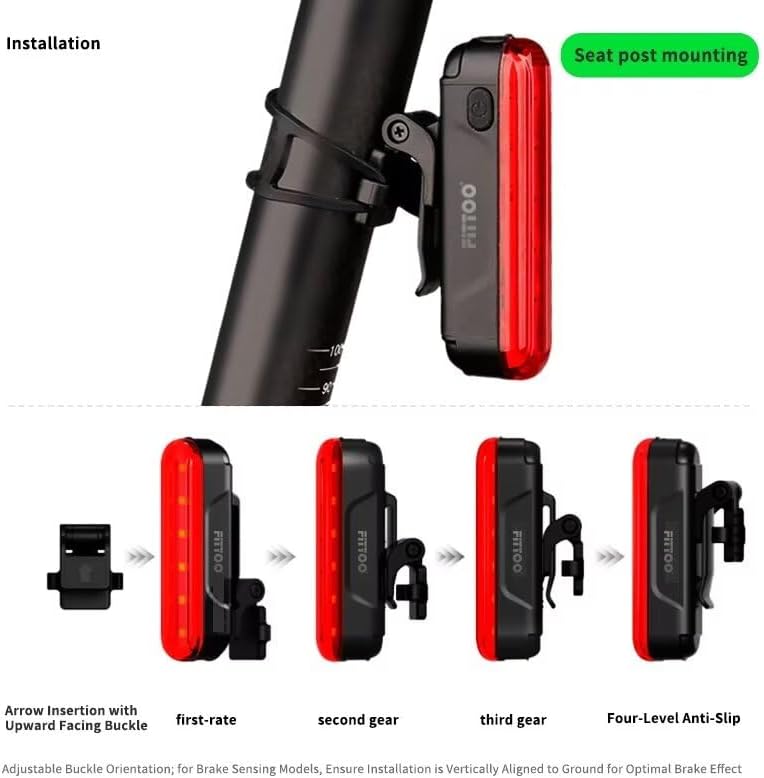 Load image into Gallery viewer, FITTOO Bike Light Set, USB Rechargeable Front & Tail Lights, Waterproof, Safety