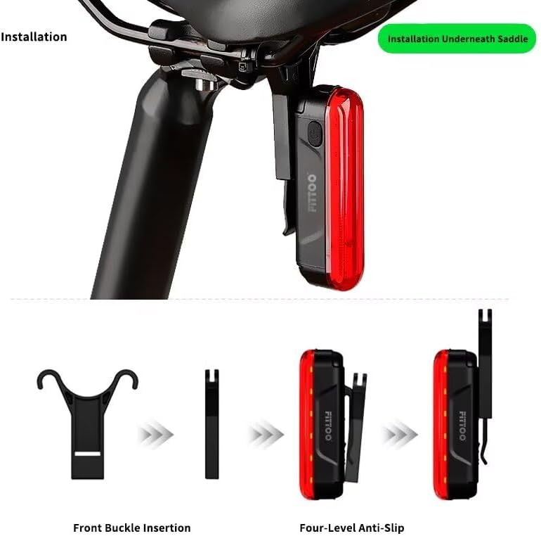 Load image into Gallery viewer, FITTOO Bike Light Set, USB Rechargeable Front & Tail Lights, Waterproof, Safety