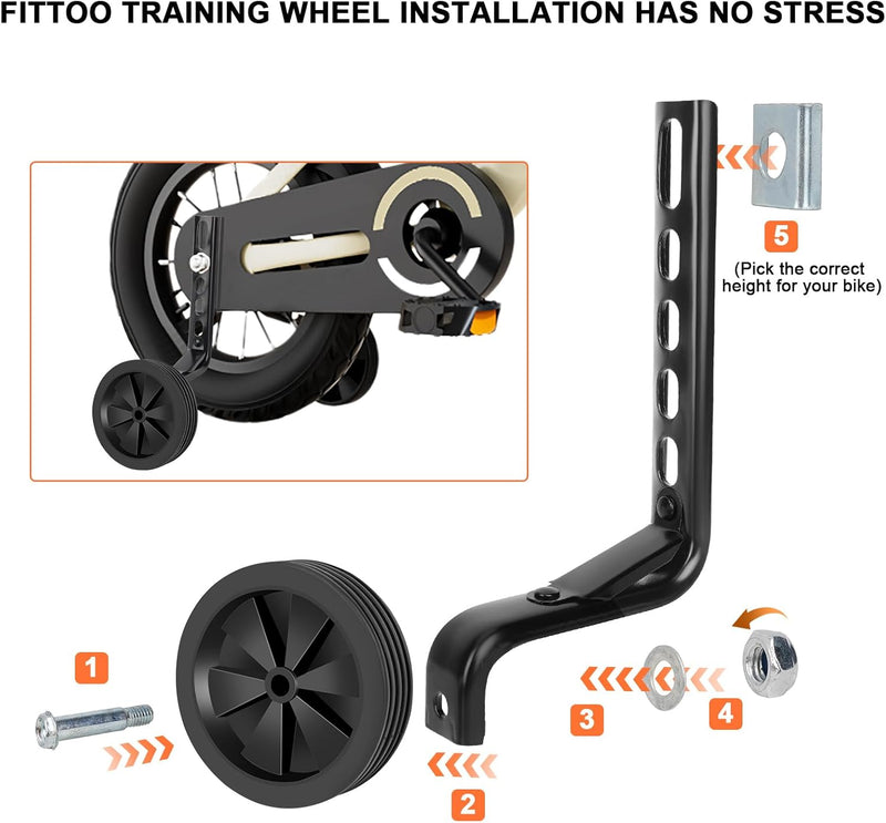Load image into Gallery viewer, FITTOO Kids Bike 5-in-1 Adjustable Training Wheels for 12/14/16/18/20 inch Bikes