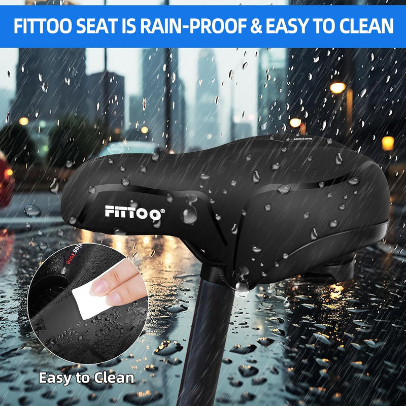 Load image into Gallery viewer, FITTOO Bicycle Large Thick Saddle Extra Ventilation, Bike Seat Cushion with Fixing Clamp