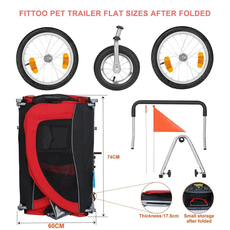 Load image into Gallery viewer, Large Pet Bike Trailer
