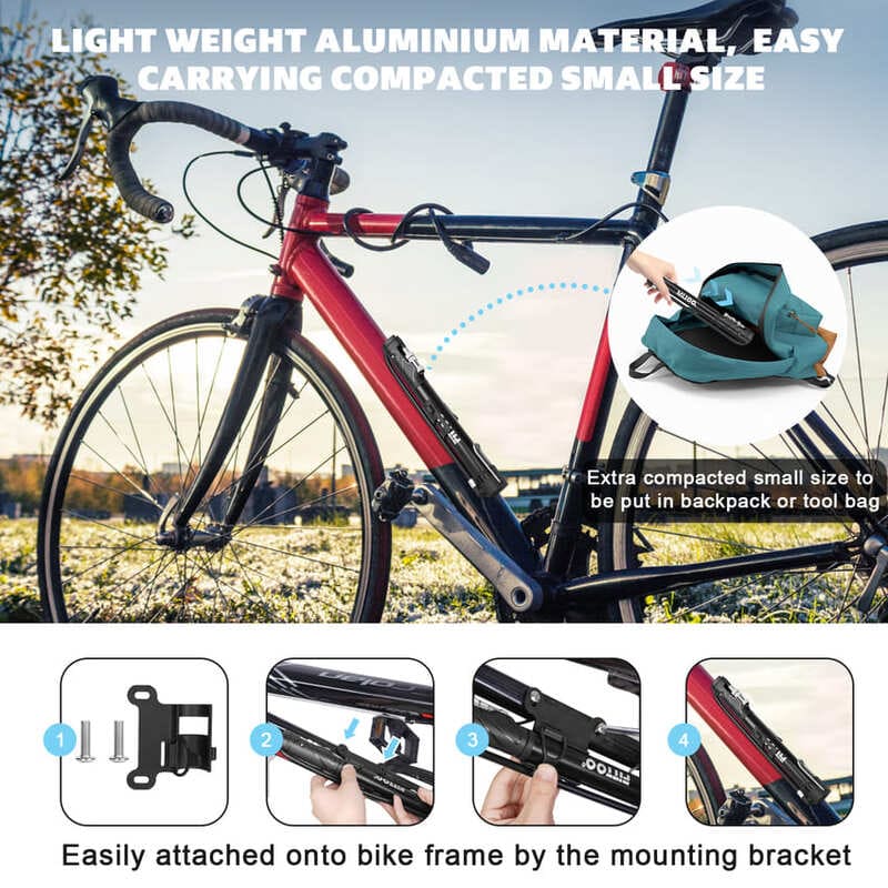 Load image into Gallery viewer, Aluminum Bike Pump mini