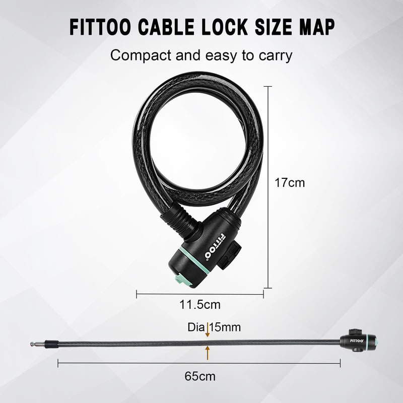 Load image into Gallery viewer, Bike Cable Lock with Light Key