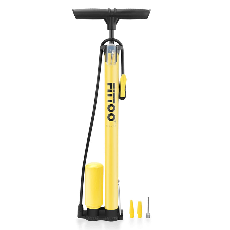 Load image into Gallery viewer, Bike Floor Pump yellow