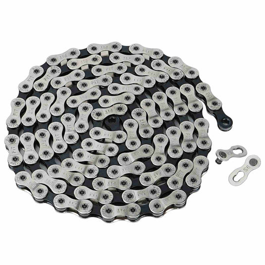 FITTOO Eight Speed Bike Chain 1/2 x 3/32 Inch 116 Links, Bicycle 5 speed, 6 speed, 7 speed, 8 speed, 9 Speed Drive Chain with Power Lock Chain Connector