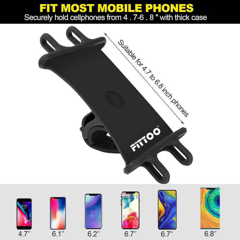 Load image into Gallery viewer, Bike Phone Holder Motorcycle Phone Mount with 360 Degree Rotation (2PCS Packed)
