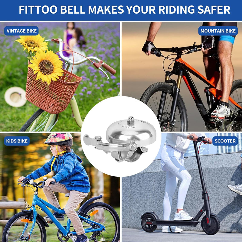 Load image into Gallery viewer, FITTOO Bicycle Vintage Bell, Loud Clear Sound Bike Bell
