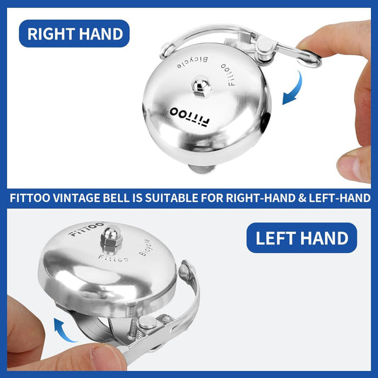 FITTOO Bicycle Vintage Bell, Loud Clear Sound Bike Bell