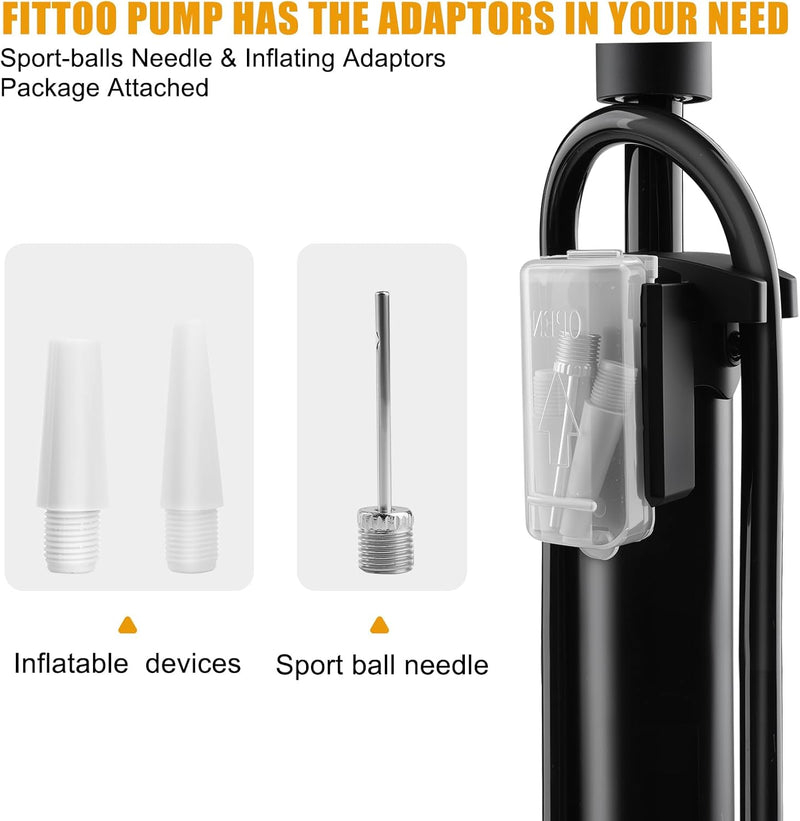 Load image into Gallery viewer, FITTOO Bike Air Pump,High Pressure Bicycle Hand Pump,Universal Compatible with Presta,Schrader,Dunlop Valve,Inflating for Road Bikes,Mountain Bikes,Hybrid Bikes,Children Bikes,Balls,Balloons
