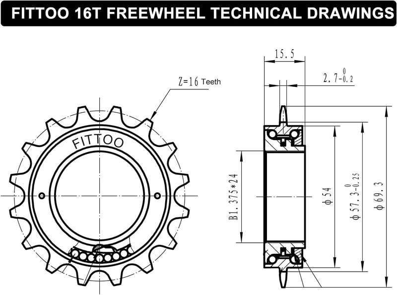 Load image into Gallery viewer, FITTOO Bike Bicycle Single Speed Freewheel 16T/18T/20T Sprocket Cassette
