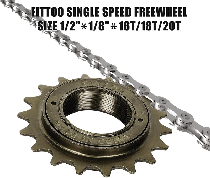 Load image into Gallery viewer, FITTOO Bike Bicycle Single Speed Freewheel 16T/18T/20T Sprocket Cassette
