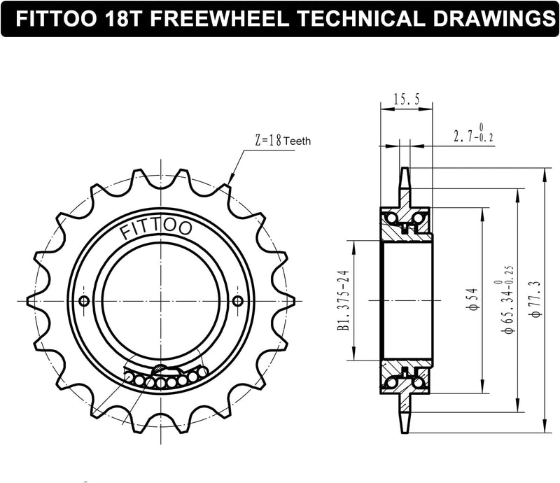 Load image into Gallery viewer, FITTOO Bike Bicycle Single Speed Freewheel 16T/18T/20T Sprocket Cassette
