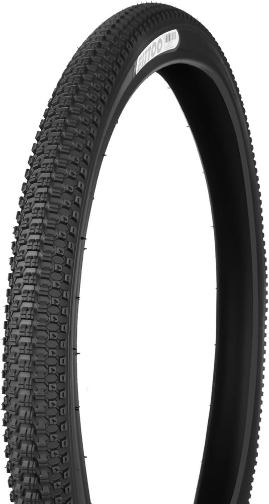 FITTOO Bike Bicycle Tire, Mountain Bike Rubber Tire, 12in,16in,20in,24in,26in, 27.5in, 29in, Great Traction, Fast Rolling, Long Lasting, Black with Carbon Steel Beads