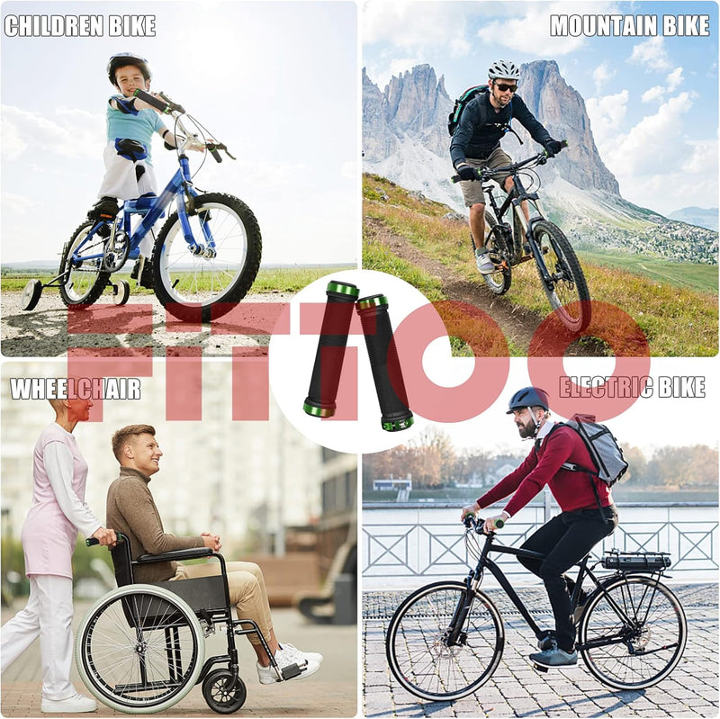 Load image into Gallery viewer, FITTOO Bike Grips, Hand Grip, Mountain Bike Handle Bar Grip, Lock-on Bicycle Grips,Non-Slip TPR Grips, BMX, Mountain Bike, MTB, Folding Bike, Electric Bike Grips etc.
