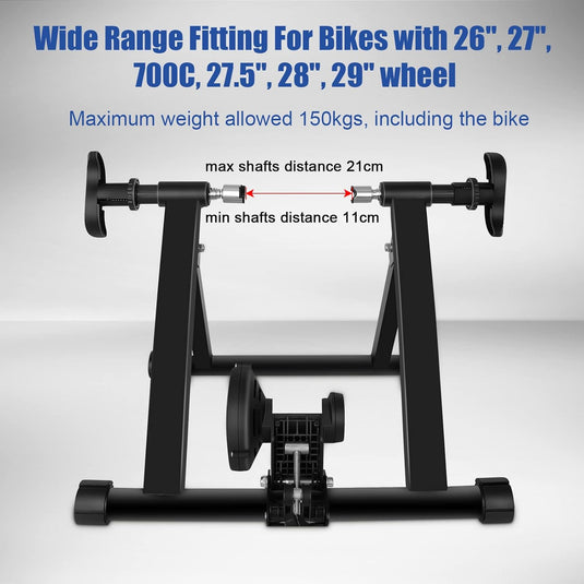 FITTOO Bike Resistance Trainer Stand for 26"-29" or 700c Wheel, Portable Indoor Bicycle Trainer, Adjustable Resistance