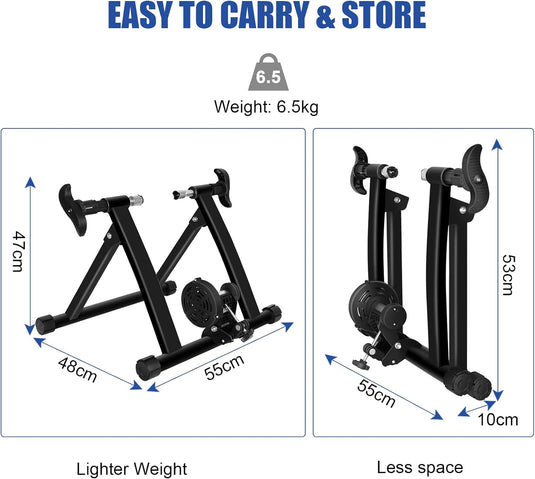 FITTOO Bike Resistance Trainer Stand for 26"-29" or 700c Wheel, Portable Indoor Bicycle Trainer, Adjustable Resistance