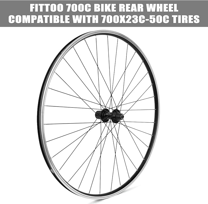 Load image into Gallery viewer, FITTOO Mountain Bike Wheels, Bicycle Front Wheel &amp; Rear Wheel, 700C Bicycle Bike Wheel, High Strength Double-Wall Aluminum Alloy Rim
