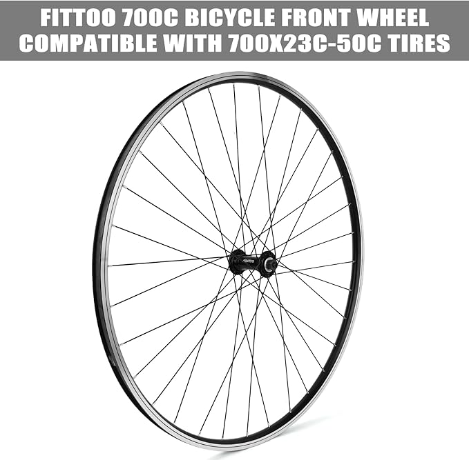 Load image into Gallery viewer, FITTOO Mountain Bike Wheels, Bicycle Front Wheel &amp; Rear Wheel, 700C Bicycle Bike Wheel, High Strength Double-Wall Aluminum Alloy Rim
