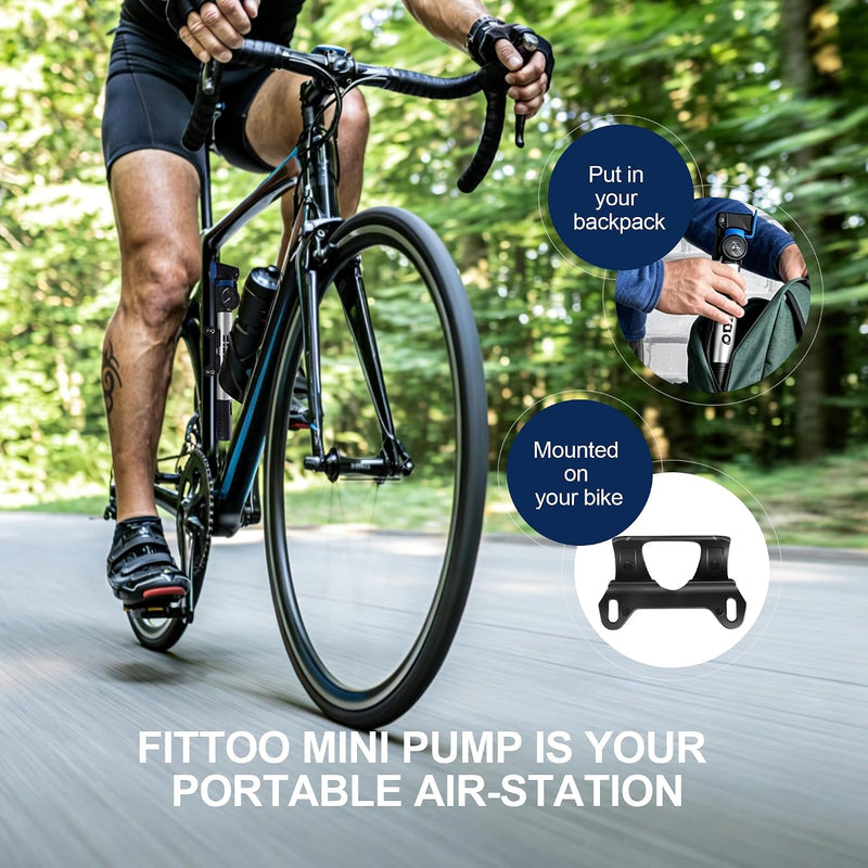 Load image into Gallery viewer, FITTOO Portable Bike Pump High Pressure Bicycle Air Pump Presta Schrader
