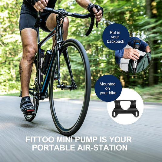 FITTOO Portable Bike Pump High Pressure Bicycle Air Pump Presta Schrader