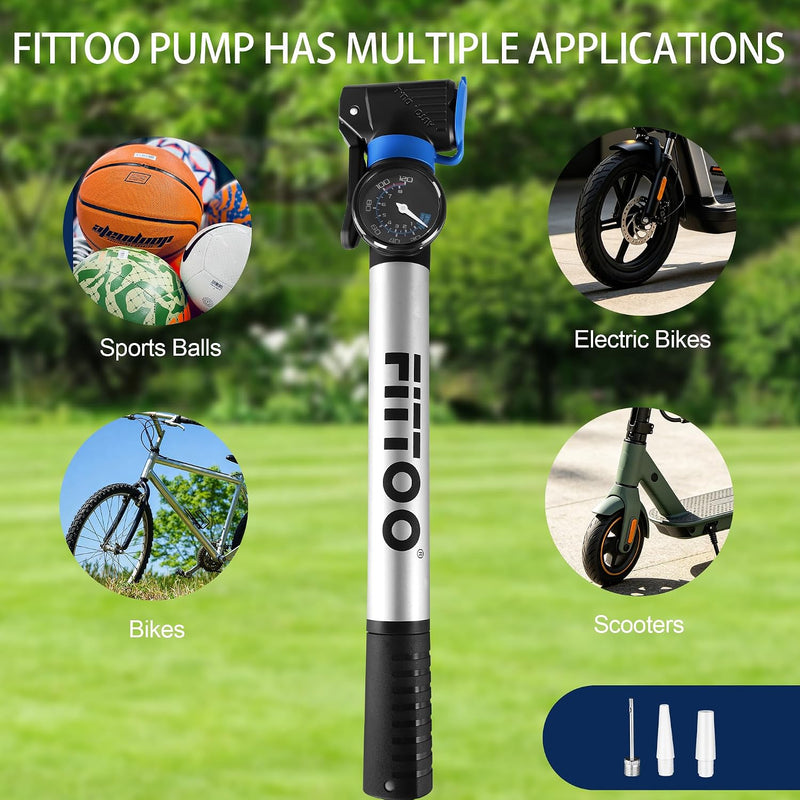 Load image into Gallery viewer, FITTOO Portable Bike Pump High Pressure Bicycle Air Pump Presta Schrader
