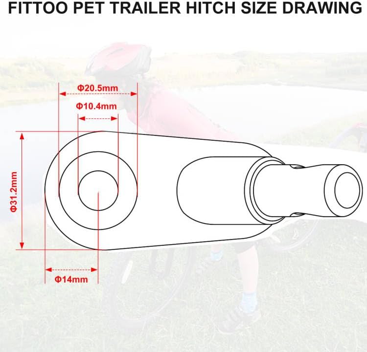 Load image into Gallery viewer, FITTOO Pet Trailer Connector Hitch D10
