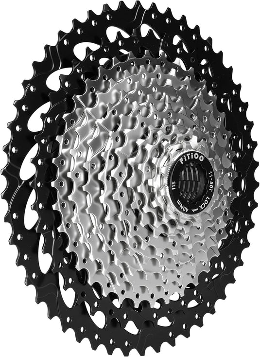 FITTOO Bike Multi Speed Cassette, 8speed, 9speed,10speed, 11speed, 12speed, Bicycle Indexed Freewheel, Light Weight, Compatible with Mountain Bike, Ebike.