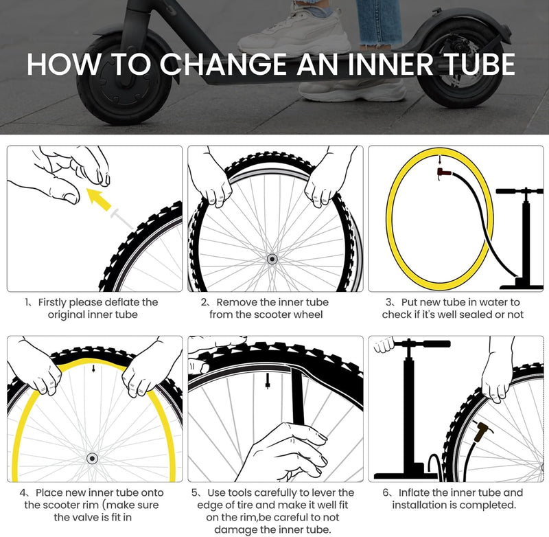 Load image into Gallery viewer, FITTOO 10x2 inch Electric Scooter Front/Rear Tube with CR202 Curved Valve (1PC)
