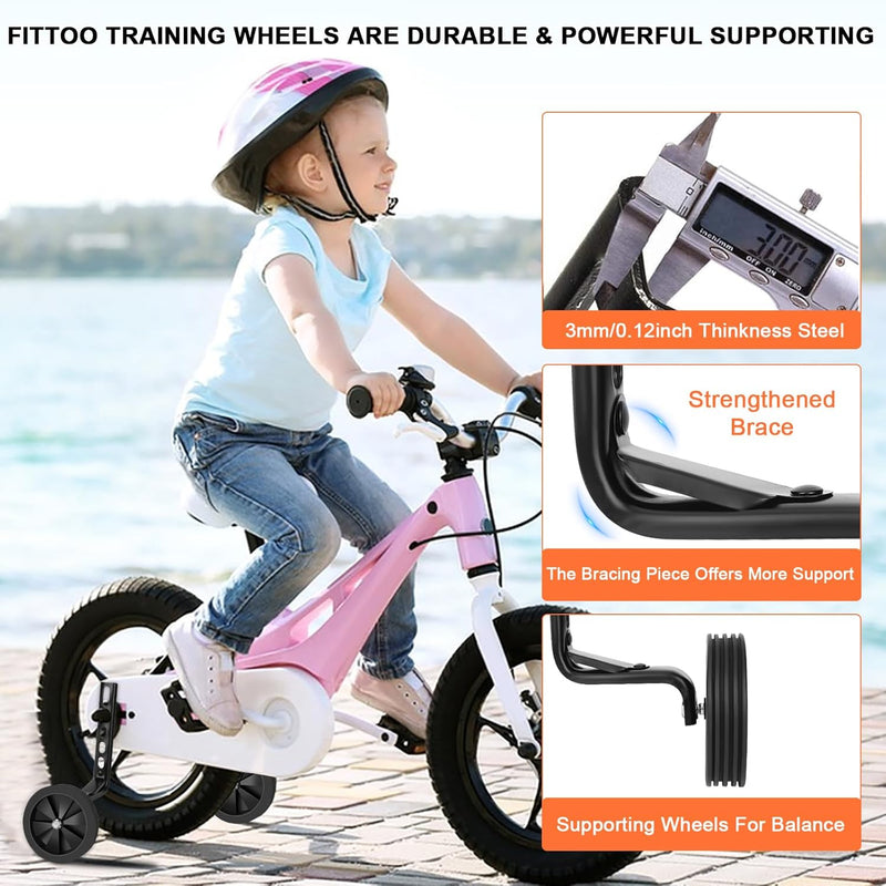 Load image into Gallery viewer, FITTOO Kids Bike 5-in-1 Adjustable Training Wheels for 12/14/16/18/20 inch Bikes
